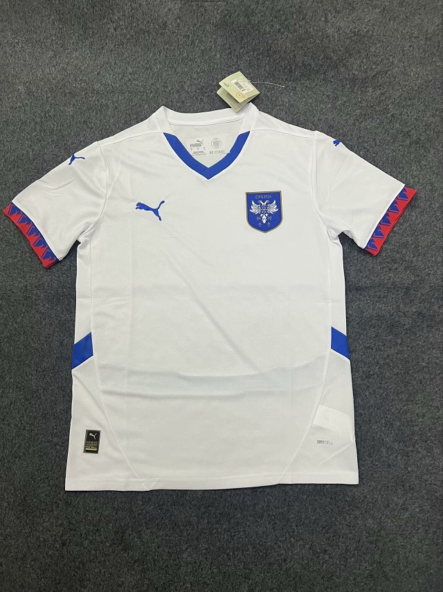 AAA Quality Serbia 2024 Euro Away White Soccer Jersey